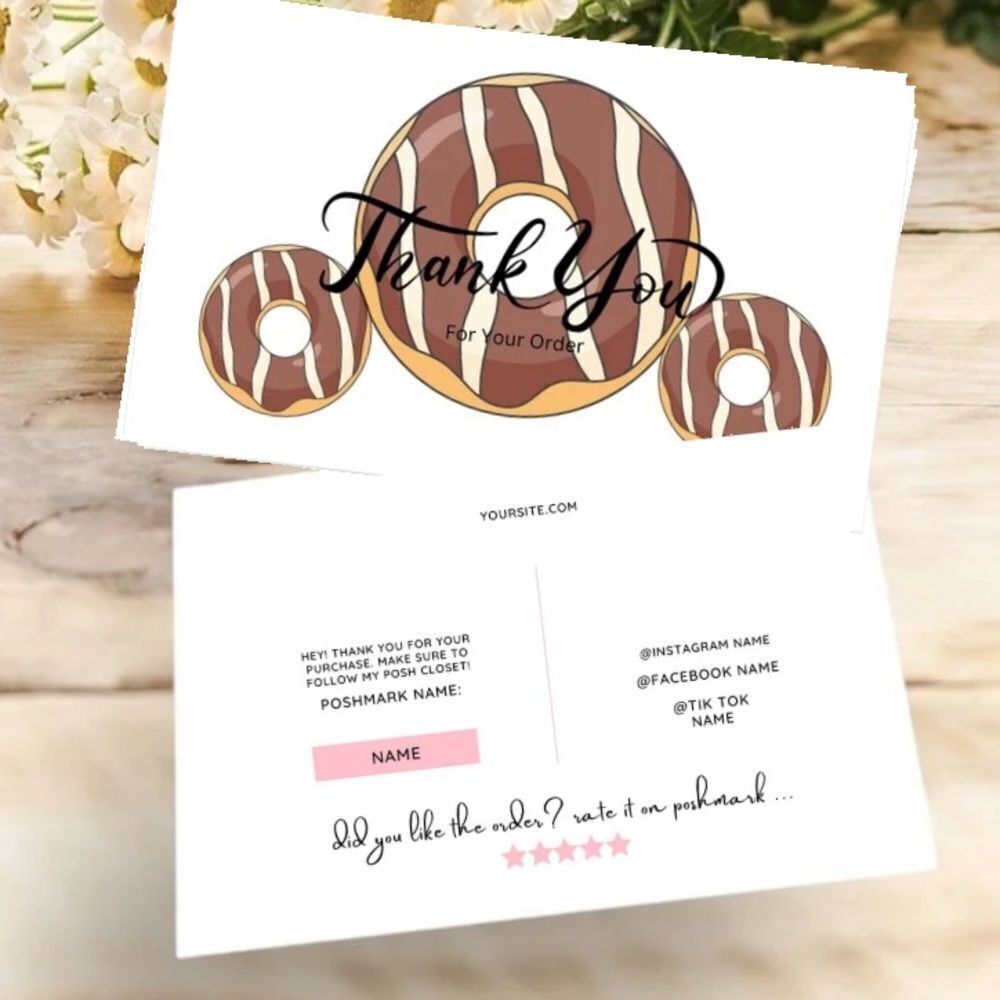 50 Personalized Thank You Cards For Your Posh Closet